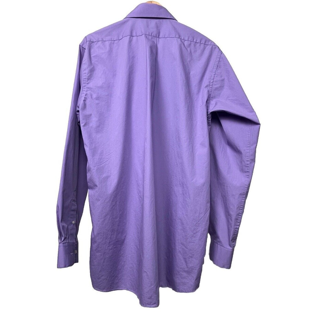 Colours Alexander Julian Dress Shirt Long Sleeve Purple Men Large Tall 16 Career - Picture 2 of 3